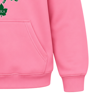   เสื้อฮู้ดสีชมพู รุ่นเฮอริเทจ ปี 1908 พร้อมตัวอักษรกรีกปัก ฮู้ดปรับได้ ผ้าฟลีซนุ่ม สวมใส่สบายสำหรับผู้หญิง - Product Image 6