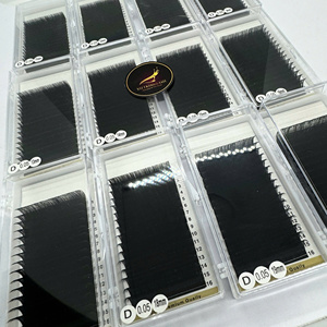 Premium Eyelash Extensions <b>Individual</b> Tray <b>Lash</b> 12/16 Lines Matte Black CC/DD/M/L Curl Private Label Synthetic Hair Natural Long - Product Image 6
