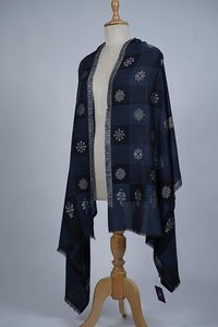 Écharpe VIC en cachemire et laine fine Chinar Jk Booti, 70x200 cm, pour femme, hiver, respirante, ethnique indienne et pakistanaise, usage quotidien et extérieur - Product Image 2