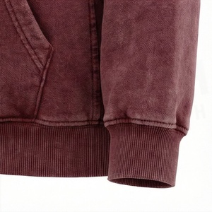 Sudadera con capucha personalizada de algodón puro, estilo streetwear, lavado ácido, efecto desgastado por el sol, antipilling, transpirable, para mujer. - Product Image 6