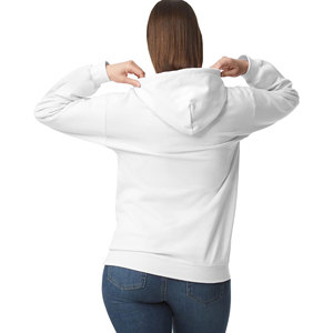 <b>Womens</b> <b>White</b> Hoodie Pullover Hooded Sweatshirt Drop Shoulder Kangaroo Pocket Fleece <b>Long</b> <b>Sleeve</b> Casual <b>Top</b> - Product Image 2