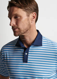 เสื้อโปโลสำหรับผู้ชายเสื้อโปโลลายขวางขนาดใหญ่พิเศษพิมพ์ลายกราฟิกออกแบบโลโก้ได้ตามต้องการ - Product Image 4