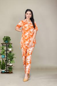 Ensemble coordonné imprimé écologique pour femme, extensible dans les quatre sens, col rond, deux pièces, respirant, décontracté, pour l'extérieur, grandes tailles - Product Image 5