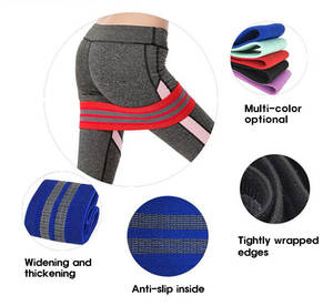 XYPEX CORP Custom Logo Heavy Booty <b>Bands</b> Polyester Fabric for Yoga Hip Workout Home Gym <b>Exercise</b> Set with Carry Bag Seniors - Product Image 6