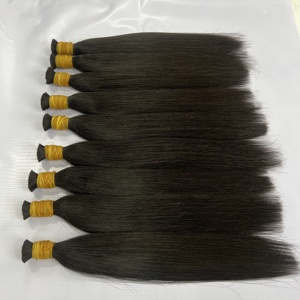 Cheveux pour en vrac, vietnamien/cambodgien naturel droit 100% cheveux humains bruts | Traiter la couleur noire naturelle 8 pouces à 30 pouces - Product Image 4