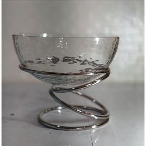 Moderno Tazón de Acero Inoxidable con Soporte de Alambre en Espiral, Tazón de Metal para Frutas y Ensaladas al por Mayor para Hoteles, Restaurantes y Decoración del Hogar - Product Image 4