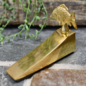 Cale de porte décorative en laiton plaqué or, style côtier, faite à la main, en métal de qualité supérieure, très vendue - Product Image 4