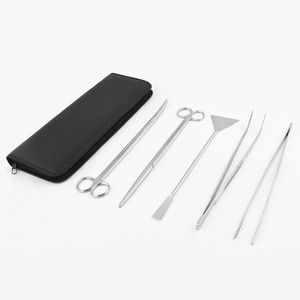 Kit d'outils d'aquariophilie en acier inoxydable pour le nettoyage et l'aménagement d'aquariums - Product Image 5