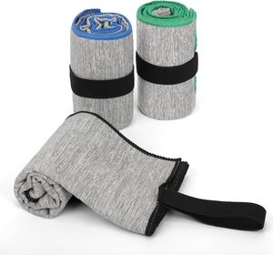Soft and Quick-Dry <b>Microfiber</b> Hair Drying <b>Towels</b> 3 Colors Pack Solid Color Knitted Roll Style for Home and gym Use Adult Size - Product Image 2