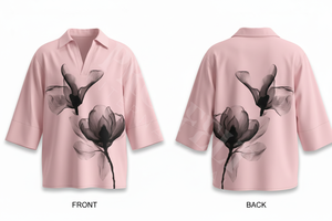 Chemises imprimées florales surdimensionnées personnalisées de haute qualité – Design élégant, confortable et tendance en coton sérigraphié - Product Image 5