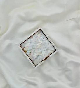 Mother Of Pearl Coaster <b>Placemat</b> Wedding and Gift Collection Multi Color MOP Wine Glass Coaster Best Selling - Product Image 2