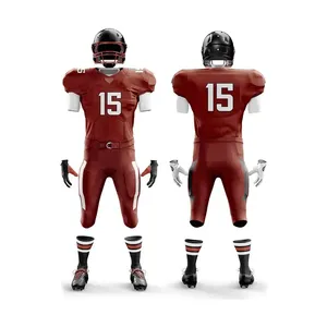 OEM American Football Uniform Set Durable Polyester Jersey <b>Pants</b> Custom Team Wear Custom Sublimation American Football Jersey - Product Image 6