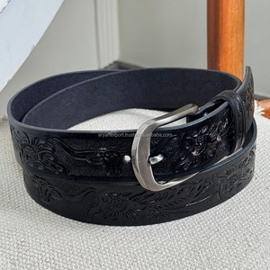 Más artículos de diseñador Venta caliente Cinturones de diseñador Moda Mano Tooled Cuero genuino Diseñador Hebilla de lujo Cinturones de mujeres y hombres - Product Image 4