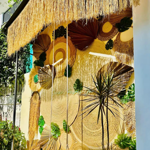 Decoración de Pared Rectangular Bohemia Moderna de Paja Natural, Panel de Arte Hecho a Mano para Interiores de Hotel a Gran Escala, Decoración para Diwali - Product Image 1