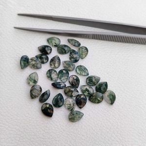 5mm 7mm certifié mousse naturelle Agate poire forme pierres précieuses nouveauté meilleure qualité Agate à facettes pierre en vrac prêt à acheter - Product Image 4