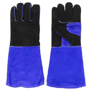 Gants de sécurité industriels TIG en cuir de vachette pleine fleur avec doublure polaire intégrale, certifiés CE, avec manchette de sécurité durable pour soudeurs - Product Image 6