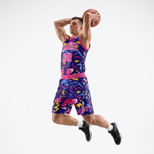 Ensemble de maillot et short de basket-ball réversible avec motif personnalisé - Product Image 5