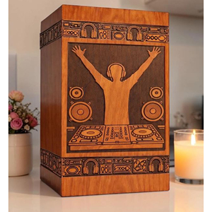 Wooden Urn with Custom Artwork Engraving Bespoke Wooden Urn for Ashes Manufacturer by AYAANS - Product Image 2