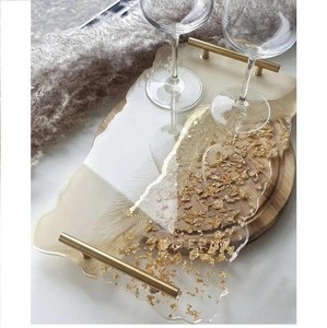Plateau de service et plat en résine écologique faits à la main, compatibles lave-vaisselle, non toxiques, pour la cuisine et la restauration, disponibles en gros - Product Image 2