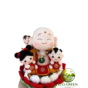 ตุ๊กตาแม่พระมารีโอ้ถักโครเชต์จากผ้าฝ้ายนุ่ม ทำด้วยมือ ของขวัญคาทอลิก เหมาะสำหรับตกแต่งห้องสวดมนต์ และร้านค้าขายสินค้าทางศาสนา - Product Image 1