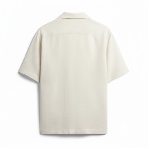 เสื้อเชิ้ตแขนสั้นผู้ชาย ระบายอากาศได้ดี พิมพ์ลายลำลอง ปกคอปกติ ติดกระดุมเม็ดเดียว ผ้ายืด/โพลีเอสเตอร์ ถักทอ เหมาะสำหรับฤดูใบไม้ร่วง - Product Image 3