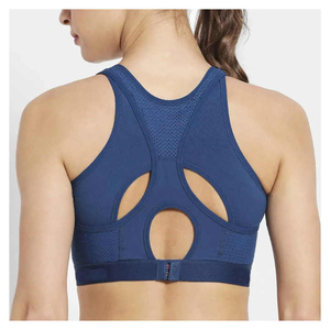 Women's <b>Blue</b> Sports <b>Bra</b> Medium Support Breathable Fast Dry Workout Top - Product Image 3