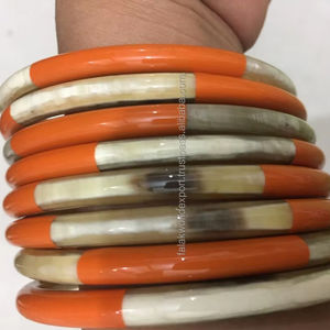 High Fashion Women's Buffalo Horn Bangle <b>Bracelet</b> Polished Bone Animal Feather Style Wholesale Cheap Price By FWE - Product Image 1