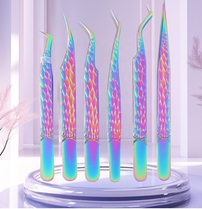 แหนบปลายเรียบสแตนเลสสตีลความแม่นยำสูง MIRHA INSTRUMENTS MI-90 ขนาด 10 มม. สำหรับต่อขนตาแบบเรนโบว์ ขายส่ง - Product Image 4