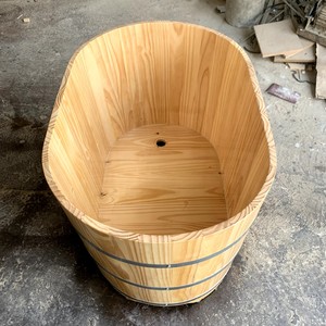 [HOT SELLING] | Round Japanese Ofuro Wooden Bathtub Solid Barrel Soaking Bath Tub For Bathroom Spa From Blue Lotus Vietnam - Product Image 4