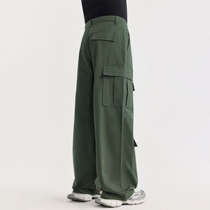 กางเกงคาร์โก้ทรงตรงผ้าลายสก็อตคุณภาพสูงสำหรับผู้ชาย แปดกระเป๋า กางเกงจ็อกเกอร์ขากว้างรูดเชือก กางเกงทรงหลวม - Product Image 2