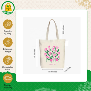 New Stock Arrival Best Quality Eco-Friendly All-Over Printed with Self-Handle Dual Strap Casual Shoulder Carry <b>Canvas</b> Cotton Bag - Product Image 4