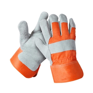 ถุงมือทำงานหนังวัวแท้คุณภาพสูง ทนทานต่อการเสียดสี ทนความร้อน กันไฟ ป้องกันไฟฟ้าสถิต สำหรับงานก่อสร้าง - Product Image 4