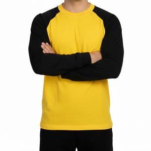 Men's <b>Raglan</b> <b>Sleeve</b> <b>Long</b> <b>Sleeve</b> <b>T</b>-<b>Shirt</b> O-Neck Regular Fit Casual Solid Color Knitted Fabric Men's <b>T</b>-<b>Shirts</b> - Product Image 5