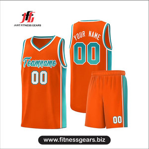 Ensemble de maillots de basket-ball personnalisés Just Fitness Gears, rose et violet, col en V, sans manches, en mesh, pour adultes, évacuation de l'humidité - Product Image 4