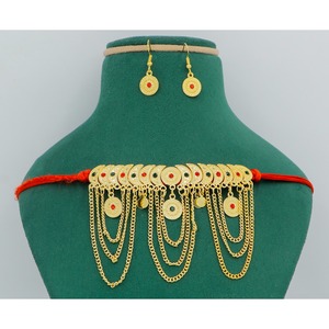 Martasha diseñador islámico ramadán especial chapado en oro UAE joyería especial dubai joyería collar pendiente conjunto - Product Image 5