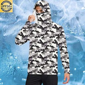 เสื้อเชิ้ตสำหรับล่าสัตว์คุณภาพสูงสำหรับผู้ชาย มีฮู้ด ป้องกันแสงแดด UPF 50+ แขนยาว แบบสปอร์ต - Product Image 3