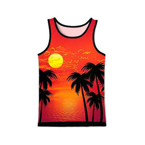 Camiseta sin mangas informal de talla grande para mujer, hecha a medida, de alta calidad, 2026, de poliéster/algodón, jersey sólido, ecológica, transpirable, con cuentas - Product Image 1