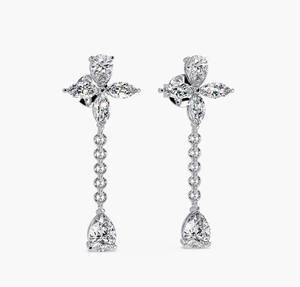 Boucles d'oreilles tendance Betterstar en diamant plaqué or, taille poire, certifiées IGI, cultivées en laboratoire, pour femme - Bijoux d'anniversaire et de mariage - Product Image 2