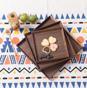 Large Handmade Wooden Ottoman Tray <b>Rustic</b> Decorative Serving Platter for Kitchen Dining <b>Coffee</b> <b>Table</b> Breakfast - Product Image 5