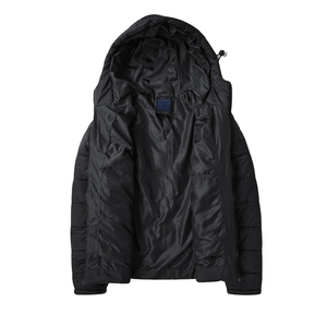 Blouson d'hiver matelassé pour homme, 340 GSM, en polyester, isolé, rembourré de coton, à capuche, séchage rapide, chaud, léger, pour les voyages en plein air - Product Image 4