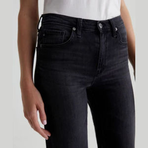 Jeans larges et ajustés pour femmes, taille haute, écologiques, respirants, en denim, coupe droite, vente en gros personnalisée, OEM, style baggy - Product Image 2