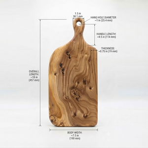 Exquisite Burl Wooden Chopping Board Features Edge <b>Clear</b> <b>Resin</b> Inlay Packed With Real Pressed Floral Blooms For Cutting Vegies - Product Image 3