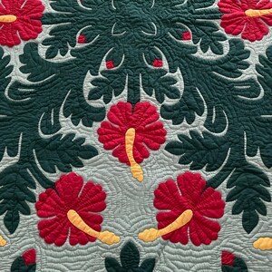 Classy Trendy Vintage Bulk Supply Flower Patterned Pure Cotton Material Hawaiian <b>Quilts</b> Set Home Hotel <b>Bedding</b> Decor Handmade - Product Image 3