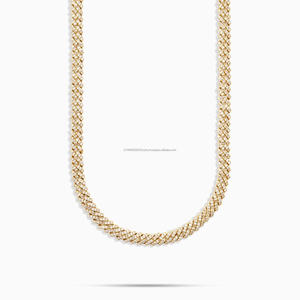 Cadena Cubana de Plata de Ley 925 con Eslabones de Diamantes Moissanite, Collar para Hombre, Joyería Brillante, Regalo para Él, Cadena Hip Hop - Product Image 3