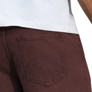 <b>Mens</b> Brown Straight Leg Denim Jeans Casual Loose Fit Cotton Pants Classic Everyday Comfort Fashion <b>Trousers</b> Vintage Style - Product Image 4