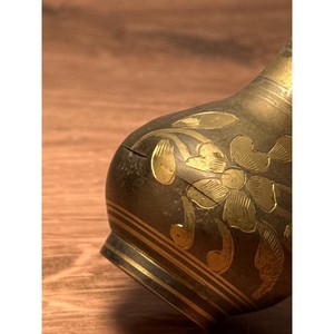 Traditional <b>Bronze</b> Tabletop <b>Vase</b> Handmade Floral Design Decorative Flower <b>Vase</b> - Product Image 6