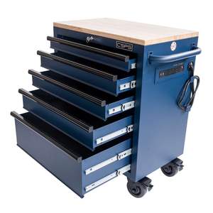 Armoire à roulettes en métal enduit de poudre de 76cm 05 tiroirs Rangement d'outils en gros pour garages OEM et ODM pris en charge - Product Image 2