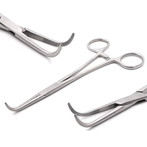 Pinzas Arteriales Premium Baby Mixters de 14 cm y 18 cm, Ángulo Recto, Totalmente Dentadas, Instrumentos Quirúrgicos Hemostáticos de Acero Inoxidable, CE ISO - Product Image 1