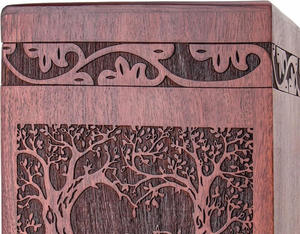 Urnes funéraires en bois pour adultes, urnes de crémation artisanales en bois poli, urnes funéraires à bas prix - Product Image 5