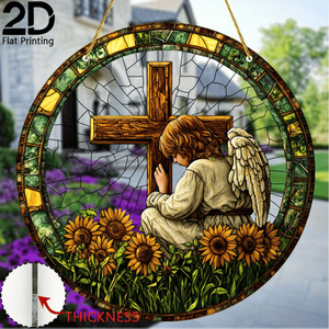 CIFbuy Acrylic Suncatcher Croce Colorata in Acrilico per Finestra, Ornamento per Giardino e Casa, Regalo di Compleanno per il Servizio di Acquisto Temu su TikTok - Product Image 5